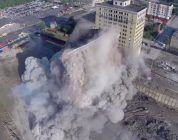 Demolición de un hotel en Estados Unidos visto desde un DJI Phantom 2