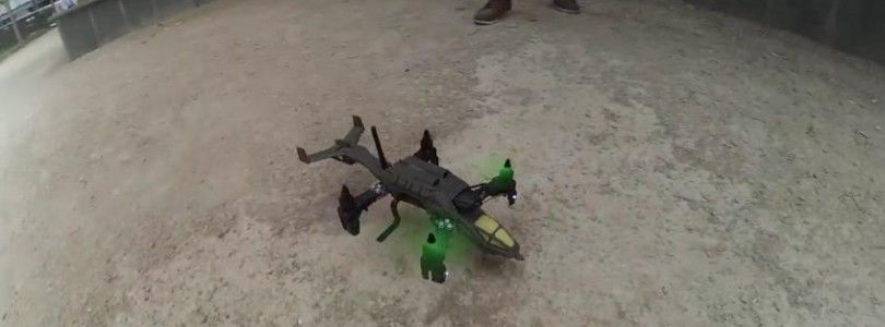 Volando un dron estilo Halo hecho con una impresora 3D