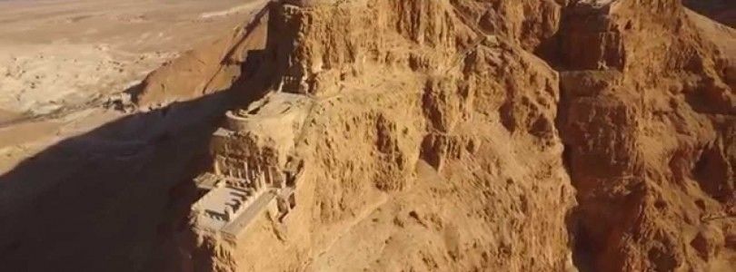 Vista de la fortaleza de Masada en 4K