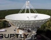 Antiguo telescopio soviético visto desde un dron
