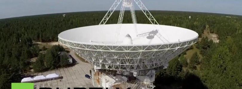 Antiguo telescopio soviético visto desde un dron
