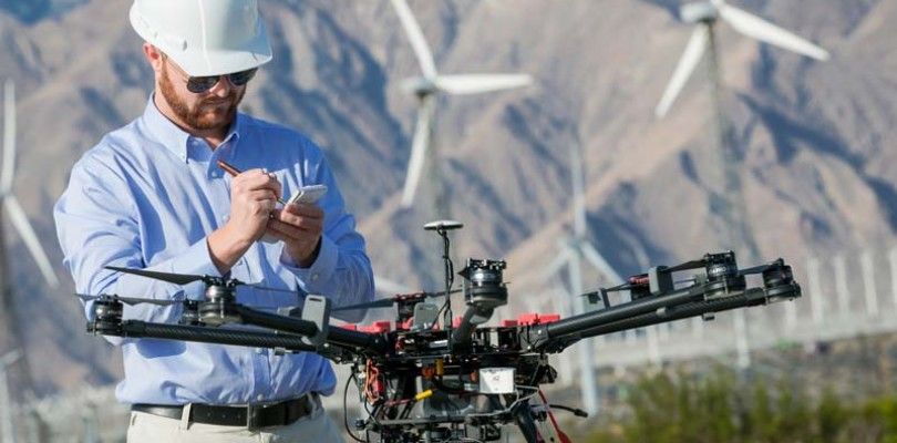 La supervisión de las turbinas de aire con drones, generará mas de 4.000 millones de dólares en 2024