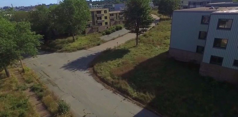 Visita del abandonado Shannon Park desde un dron